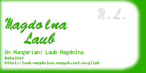 magdolna laub business card